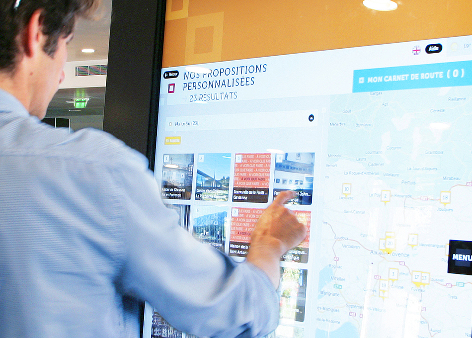 borne interactive d'information touristique